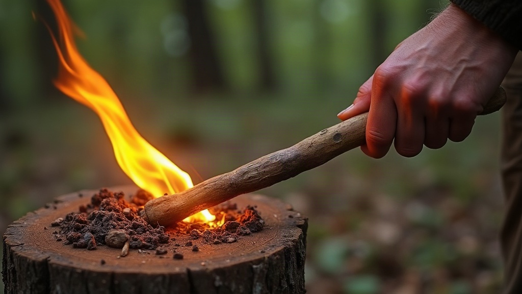 Carving a Friction Fire Bow Drill Set from Damp Cottonwood
